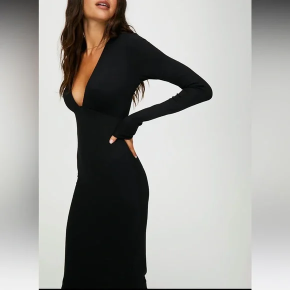 Wilfred Free | Abby Plunge Neck Knit Dress - Picture 2 of 11